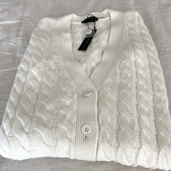 NWT Alice + Olivia Bradford Cable Grandpa Cardigan - Picture 11 of 11
